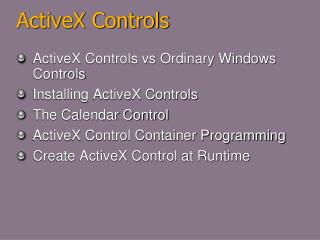 ActiveX Controls