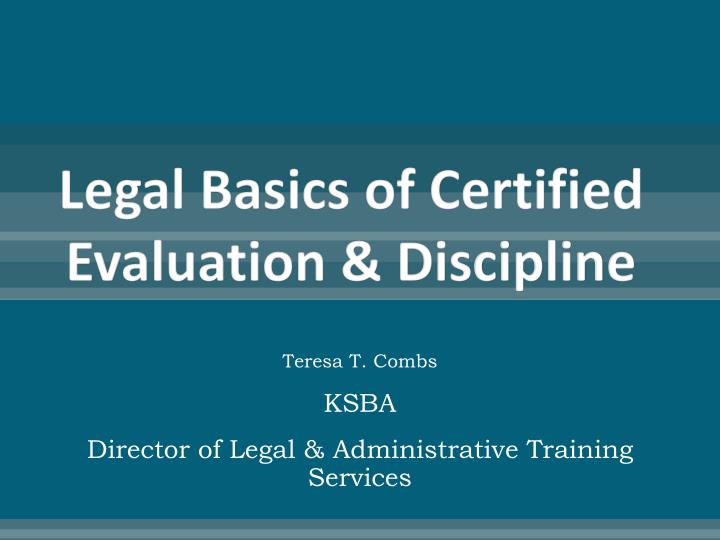 legal basics of certified evaluation discipline