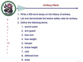 Write a 300-word essay on the history of archery.