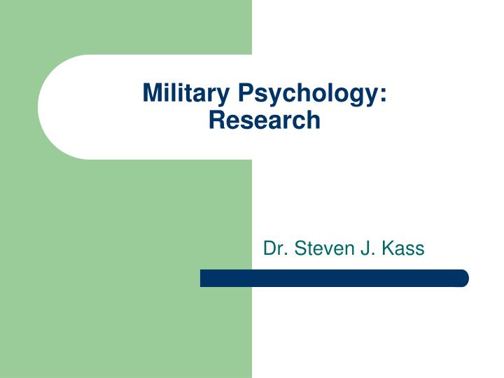 military psychology research
