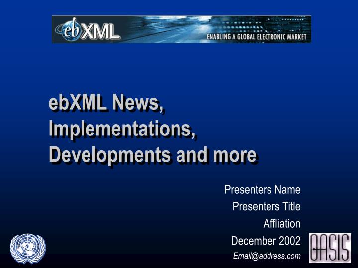 presenters name presenters title affliation december 2002 email@address com