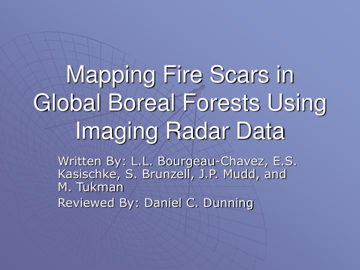 mapping fire scars in global boreal forests using imaging radar data