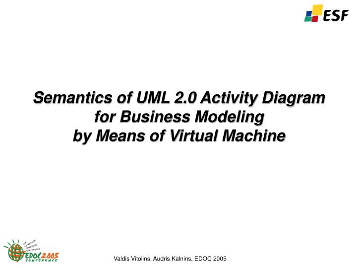 semantics of uml 2 0 activity diagram for business modeling by means of virtual machine