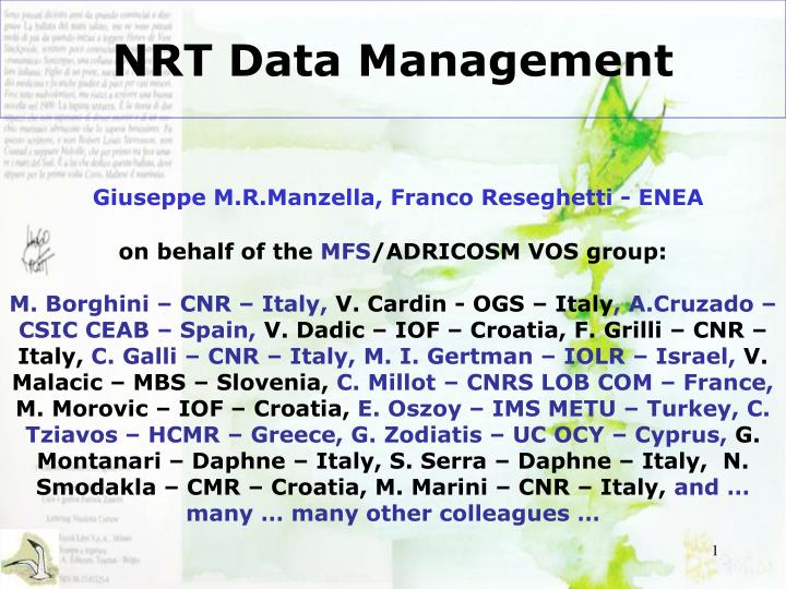 nrt data management