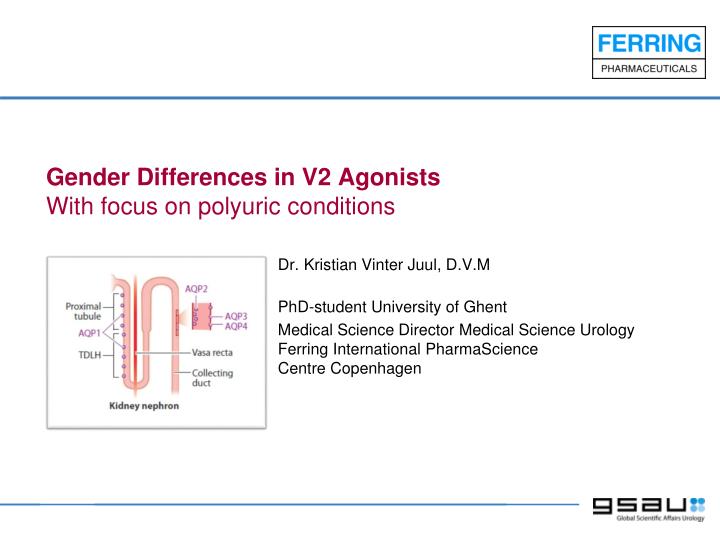 gender differences in v2 agonists with focus on polyuric conditions