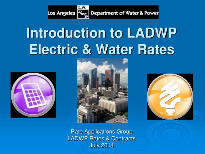introduction to ladwp electric water rates