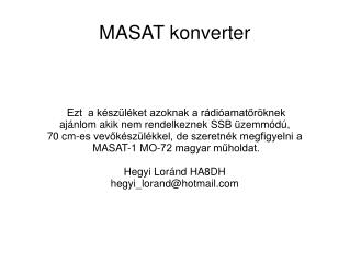 masat konverter