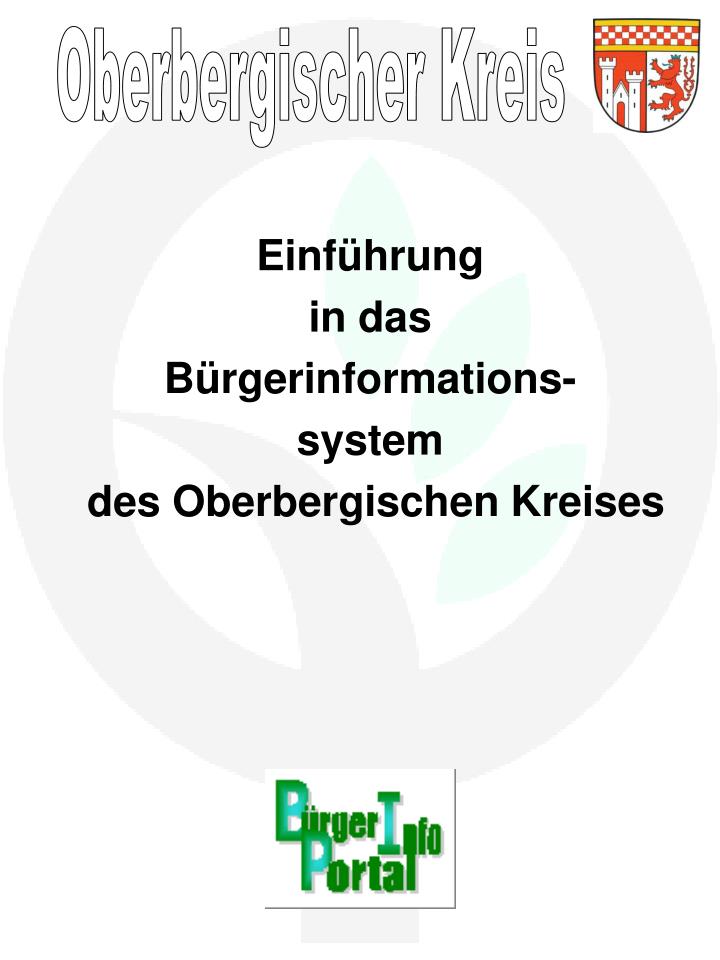 einf hrung in das b rgerinformations system des oberbergischen kreises