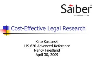 Cost-Effective Legal Research