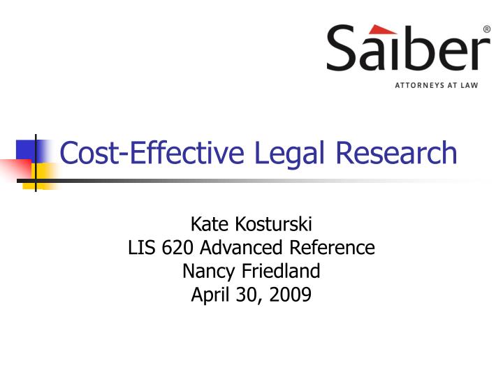 cost effective legal research