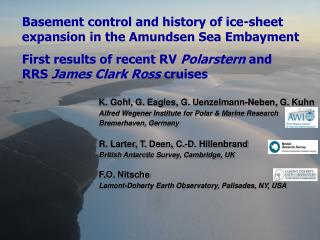 Basement control and history of ice-sheet expansion in the Amundsen Sea Embayment
