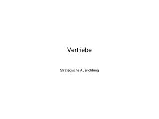vertriebe