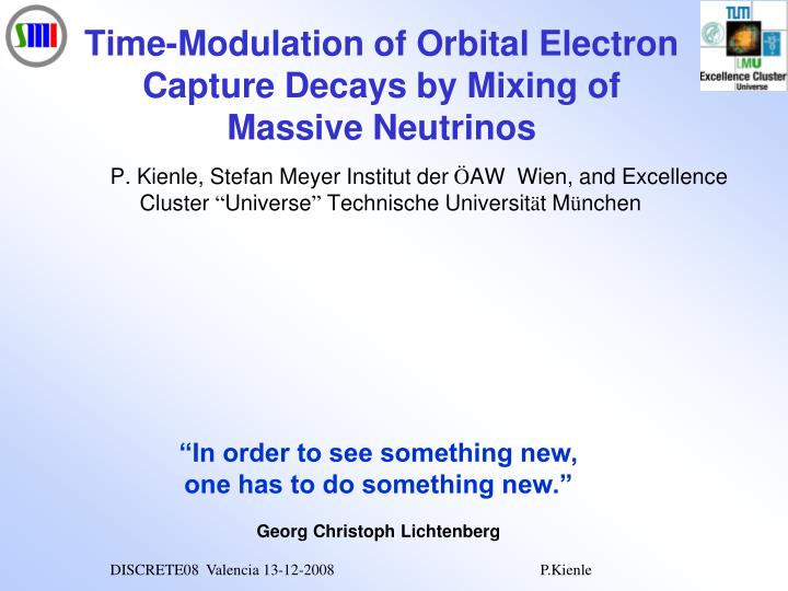 time modulation of orbital electron capture decays by mixing of massive neutrinos