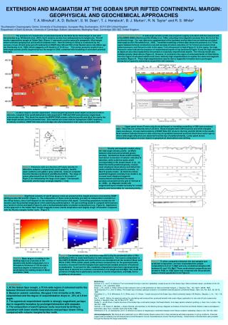 EXTENSION AND MAGMATISM AT THE GOBAN SPUR RIFTED CONTINENTAL MARGIN: