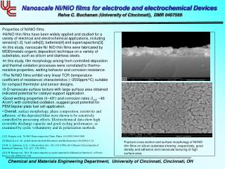 Properties of Ni/NiO films