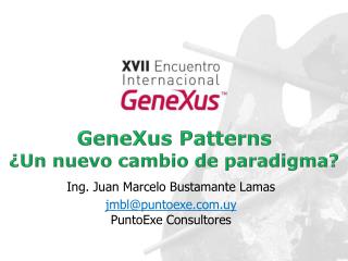 genexus patterns un nuevo cambio de paradigma