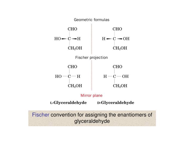 fischer convention for assigning the enantiomers of glyceraldehyde