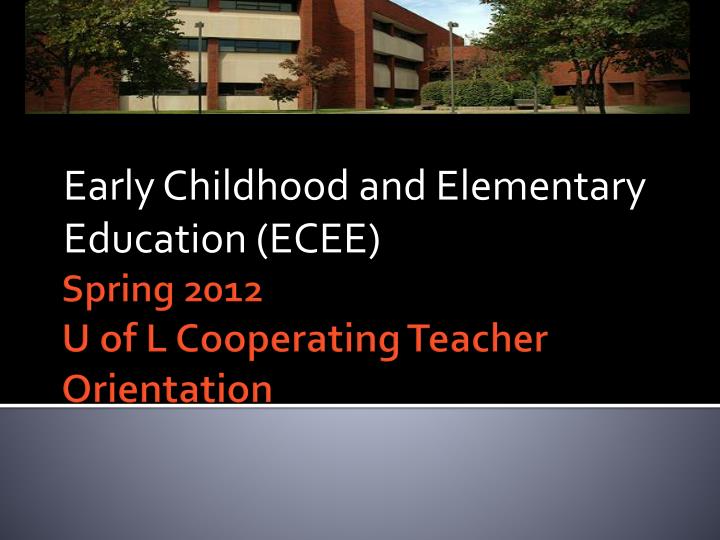 early childhood and elementary education ecee