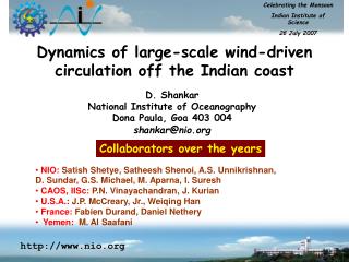 Dynamics of large-scale wind-driven circulation off the Indian coast