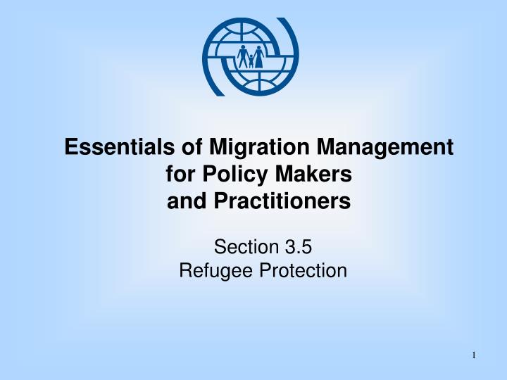 essentials of migration management for policy makers and practitioners