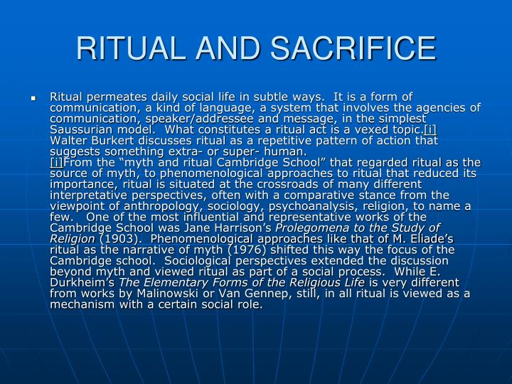 ritual and sacrifice