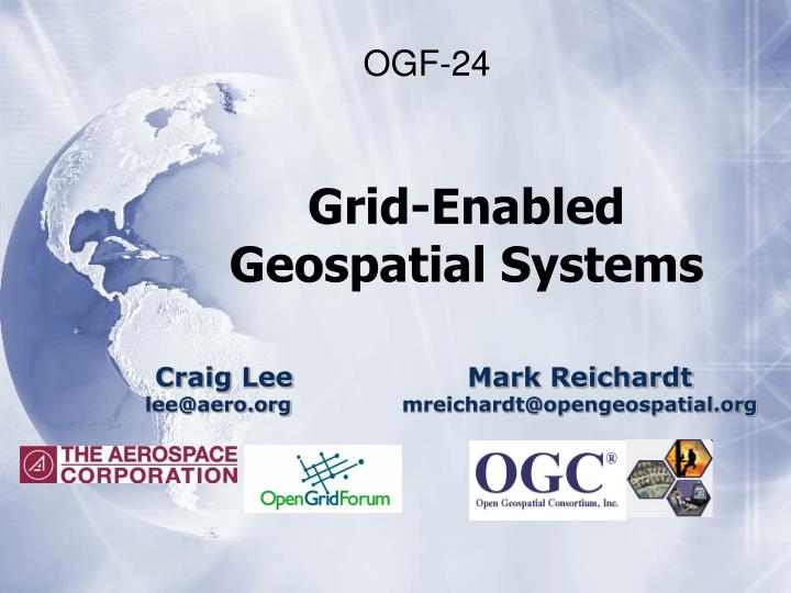grid enabled geospatial systems