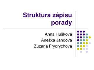 struktura z pisu porady