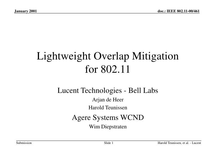 lightweight overlap mitigation for 802 11
