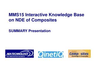 MMS15 Interactive Knowledge Base on NDE of Composites SUMMARY Presentation