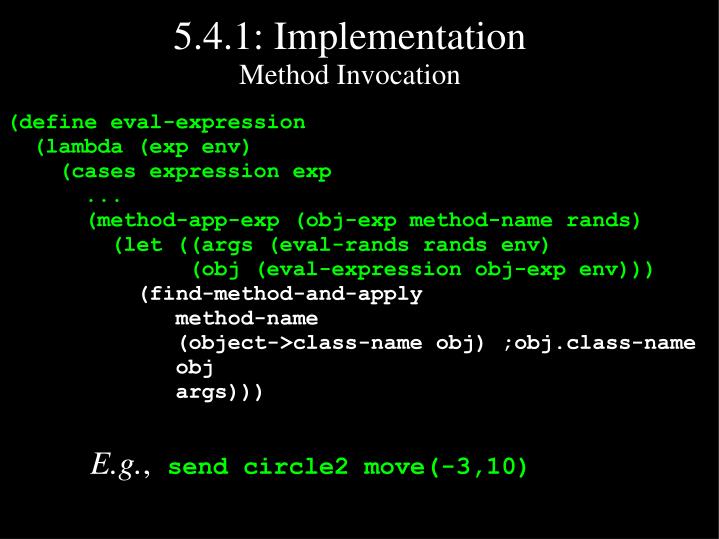 5 4 1 implementation method invocation