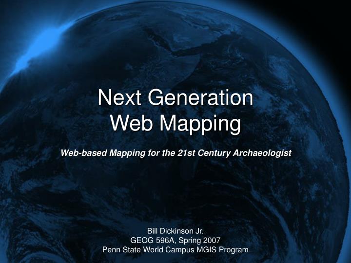 next generation web mapping