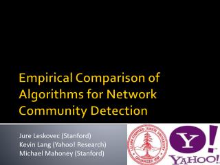 Empirical Comparison of Algorithms for Network Community Detection