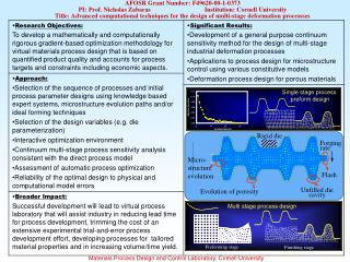 Materials Process Design and Control Laboratory, Cornell University