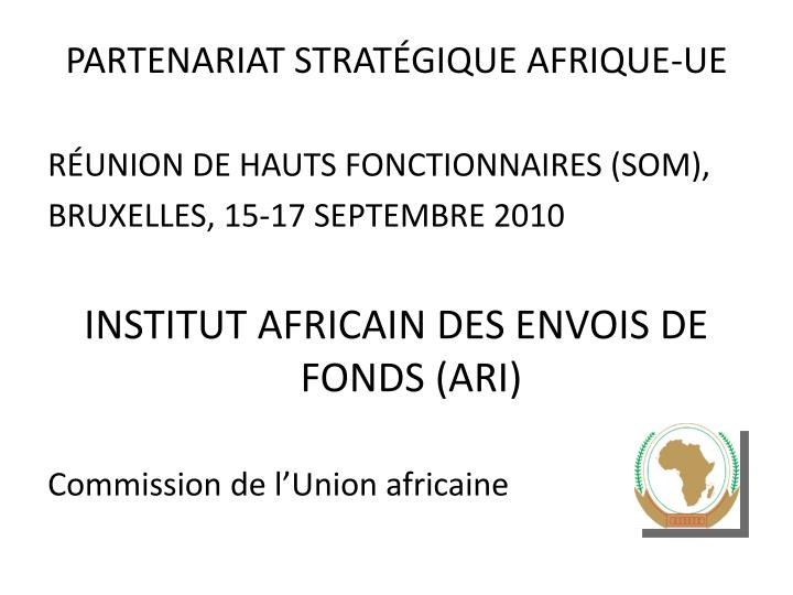 partenariat strat gique afrique ue