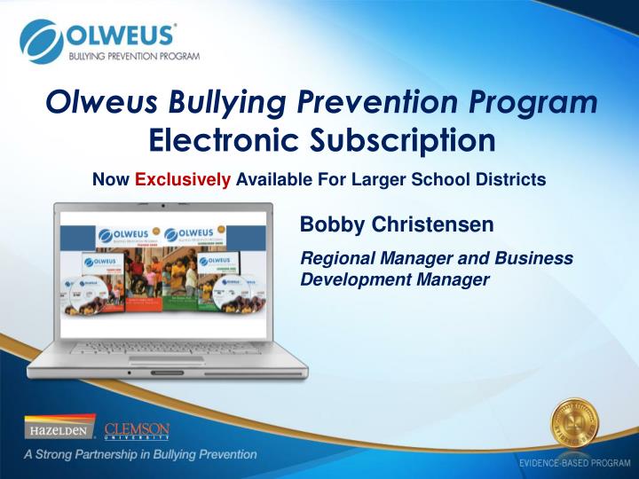 olweus bullying prevention program electronic subscription