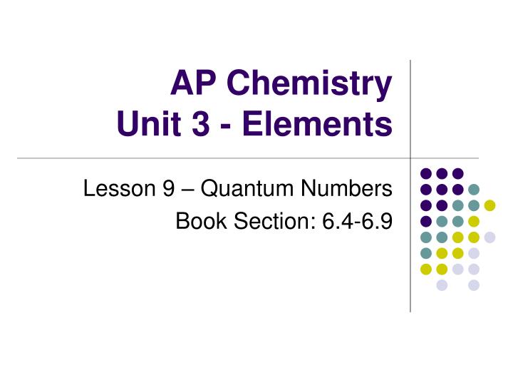 ap chemistry unit 3 elements