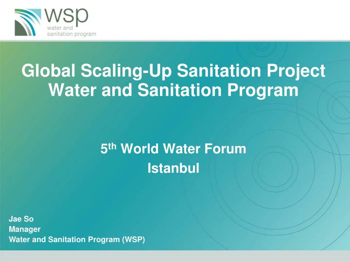 global scaling up sanitation project water and sanitation program 5 th world water forum istanbul