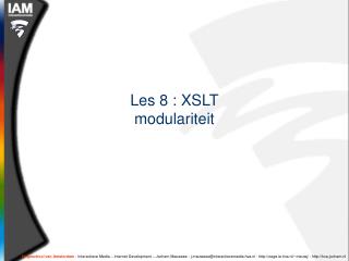 les 8 xslt modulariteit