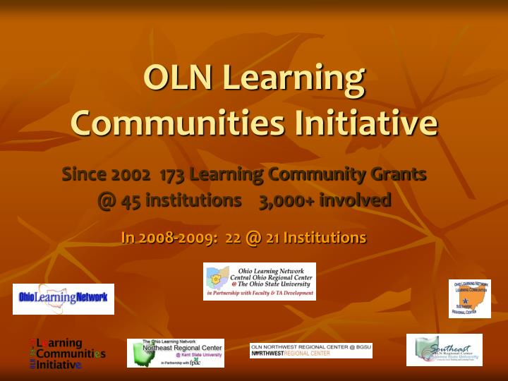 oln learning communities initiative