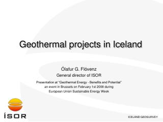 Geothermal projects in Iceland