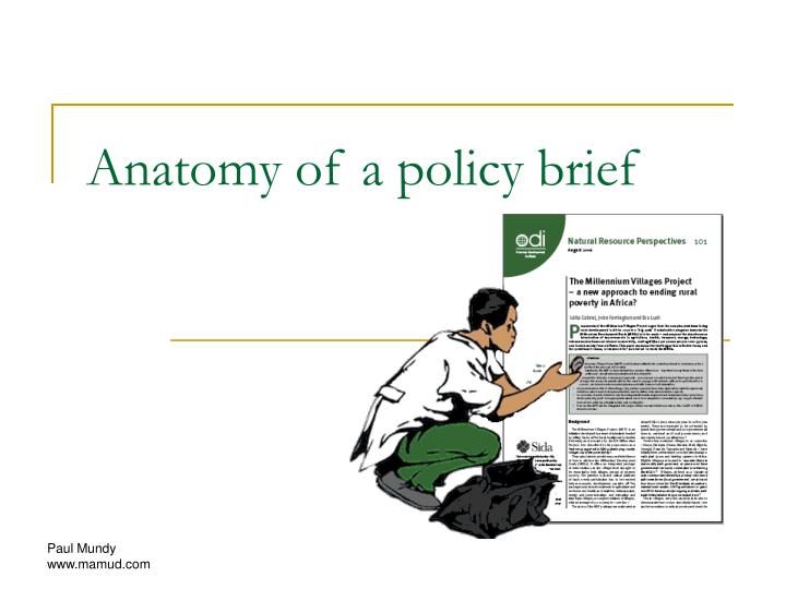 anatomy of a policy brief