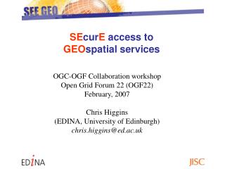 SE cur E access to GEO spatial services