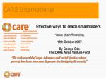 CARE International - slide 1