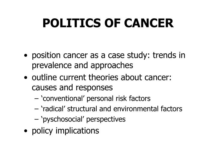 politics of cancer