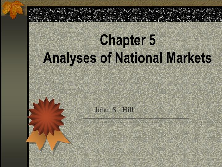 chapter 5 analyses of national markets