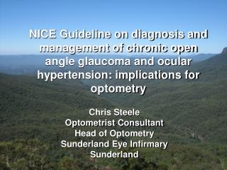Chris Steele Optometrist Consultant Head of Optometry Sunderland Eye Infirmary Sunderland