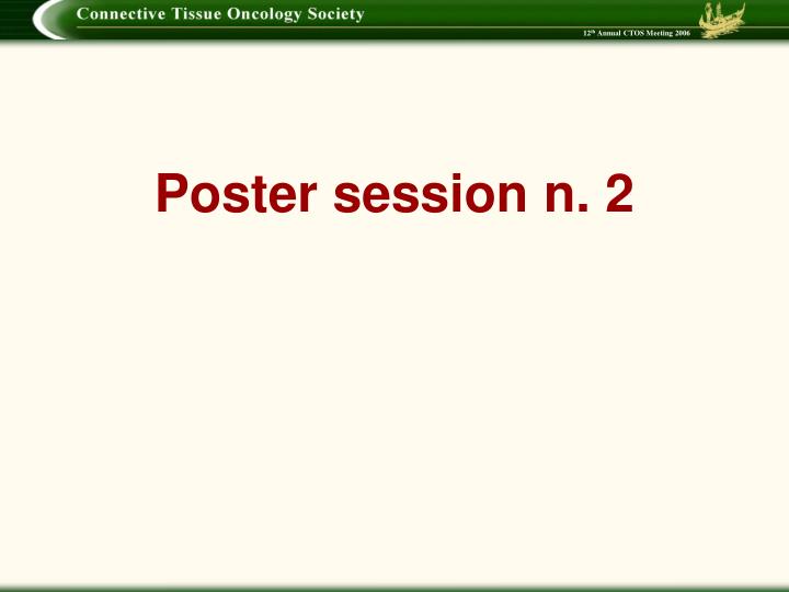 poster session n 2