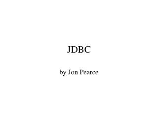 JDBC