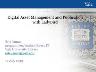 Digital Asset Management and Publication with LadyBird