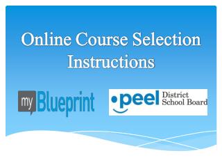 Online Course Selection Instructions